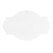 Decoratiune perete Bakery metal alb negru 48x1x30 cm