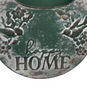 Suport ghivece flori metal verde antichizat 28x9x41 cm