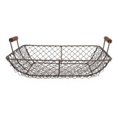 Cos fier lemn maro 32x26x8/12 cm