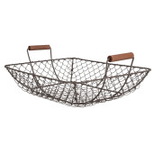 Cos fier lemn maro 32x26x8/12 cm