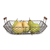 Cos fier lemn maro 32x26x8/12 cm
