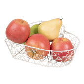 Set 3 cosuri fier alb 25x25x7 cm, 20x20x6 cm, 15x15x6 cm