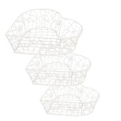 Set 3 cosuri fier alb 25x25x7 cm, 20x20x6 cm, 15x15x6 cm
