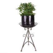 Suport ghiveci flori fier maro gri 27x40 cm