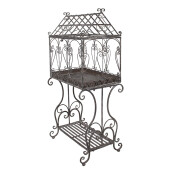 Suport ghivece flori fier maro 48x36x102 cm