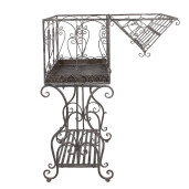 Suport ghivece flori fier maro 48x36x102 cm