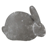 Figurina Iepuras fier gri 16x4x11 cm