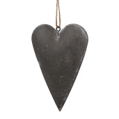 Decoratiune Inimioara fier gri PK 11x2x8 cm