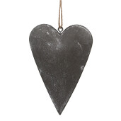 Decoratiune Inimioara fier gri PK 11x2x8 cm