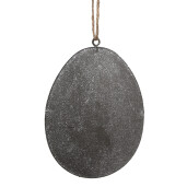 Set 2 Oua decorative Paste metal gri 10x2x8 cm