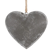 Decoratiune Inimioara fier gri 11x2x10 cm