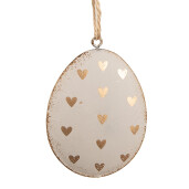 Set 2 Oua decorative Paste metal gri auriu 8x1x6 cm