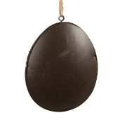 Set 2 Oua decorative Paste metal roz gri 10x2x8 cm