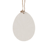 Set 2 Oua decorative Paste metal alb 10x8 cm