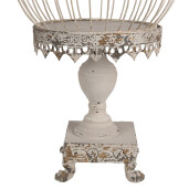 Colivie decorativa fier bej antichizat 36x69 cm