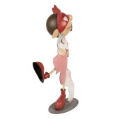 Figurina Gnom si Iepuras metal multicolor 40x15x55 cm