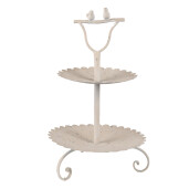 Platou supraetajat fier bej antichizat 32x51 cm