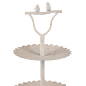 Platou supraetajat fier bej antichizat 32x51 cm