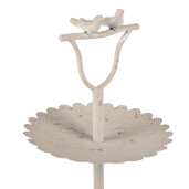 Platou supraetajat fier bej antichizat 32x51 cm