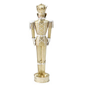 Figurina Spargatorul de Nuci metal auriu alb 13x9x43 cm