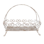Cos fier alb maro 50x24x41 cm