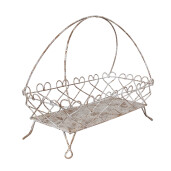 Cos fier alb maro 50x24x41 cm
