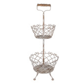 Cos fier alb maro 28x74 cm