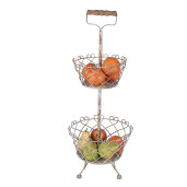Cos fier alb maro 28x74 cm