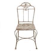 Scaun gradina fier alb maro antichizat 47x47x91 cm