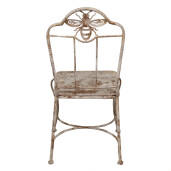 Scaun gradina fier alb maro antichizat 47x47x91 cm