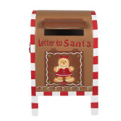 Decoratiune Cutie Postala Craciun metal multicolor 22x18x34 cm