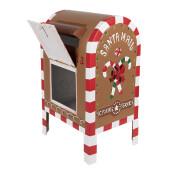 Decoratiune Cutie Postala Craciun metal multicolor 22x18x34 cm