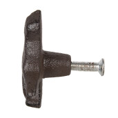 Set 4 butoni mobilier Pisica fier maro 5x3x5 cm