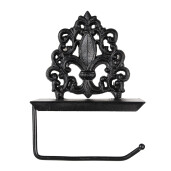 Suport hartie igienica fier negru 18x10x24 cm