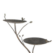 Hranitoare pasari fier maro verde 43x38x78 cm