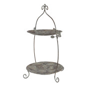 Platou supraetajat fier maro verde 34x32x50 cm