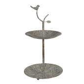 Platou supraetajat fier maro verde Ø 26x48 cm