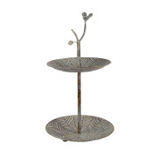 Platou supraetajat fier maro verde Ø 26x48 cm