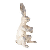 Figurina Iepuras ceramica bej vintage 9x8x17 cm