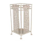 Suport umbrele metal alb patinat 24x24x49 cm