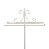 Suport prosoape fier alb 40x24x95 cm
