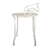 Masuta fier alb vintage 44x67 cm