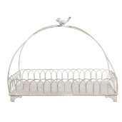 Set 2 cosuri fier alb vintage 39x20x30 cm, 30x15x22 cm