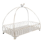 Set 2 cosuri fier alb vintage 39x20x30 cm, 30x15x22 cm