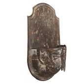 Ghiveci flori fier maro vintage 23x10x36 cm
