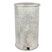 Cos gunoi metal gri 26x30x45 cm