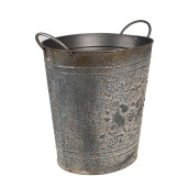 Ghiveci flori metal gri 35x22x32 cm