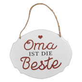 Decoratiune perete Oma metal 18x1x15 cm