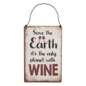 Decoratiune perete Wine metal 10x1x15 cm