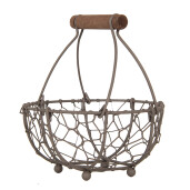 Cos fier lemn maro 14x7/17 cm